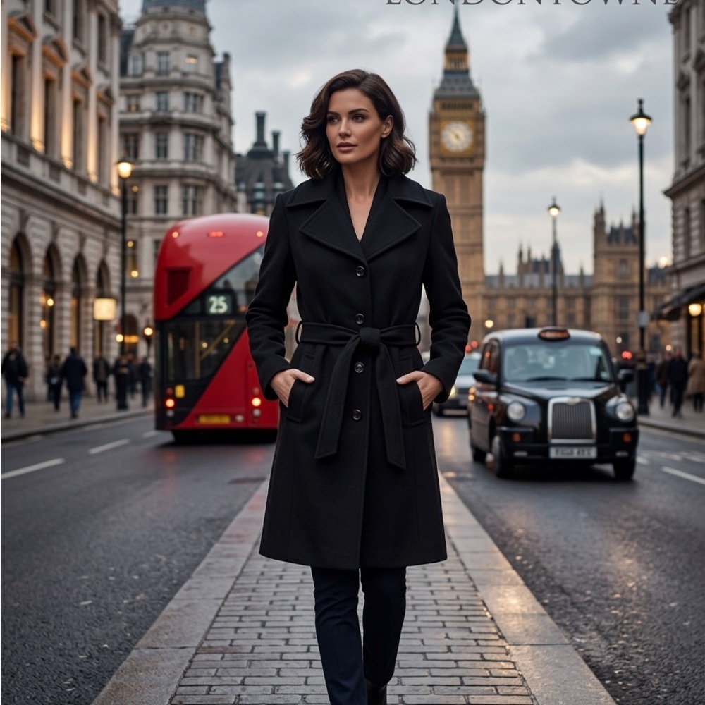 Elegant Black Trench Coat